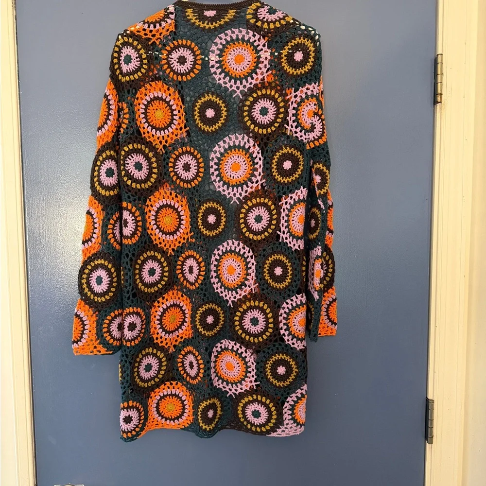 Moth Multicolor Crochet Cardigan m/l - Picture 10 of 10